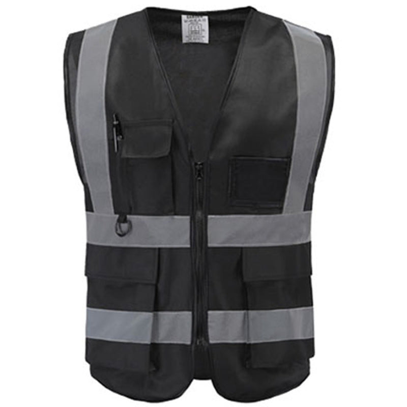Direct reflective vest multi-pocket reflective vest