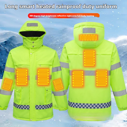 Reflective Stripe Protection Cotton-padded Jacket
